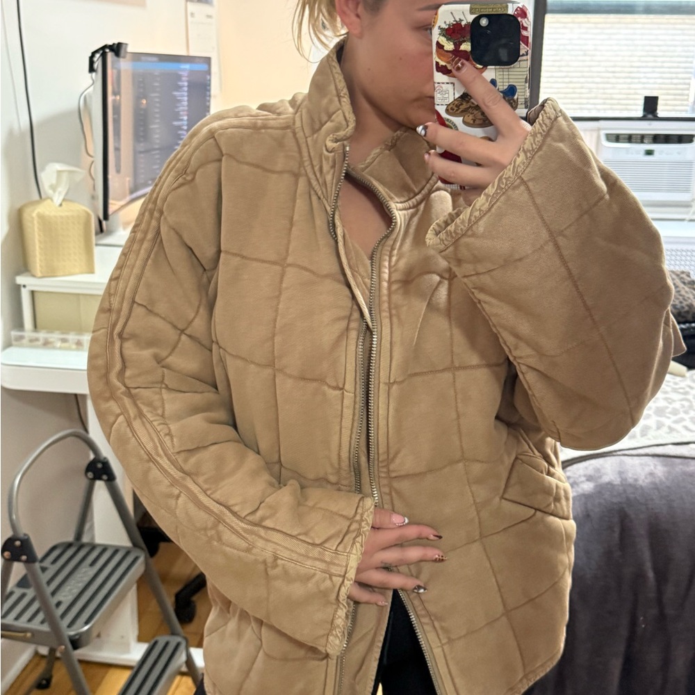 Free People Tan Puffer Jacket - Picture 3 of 5